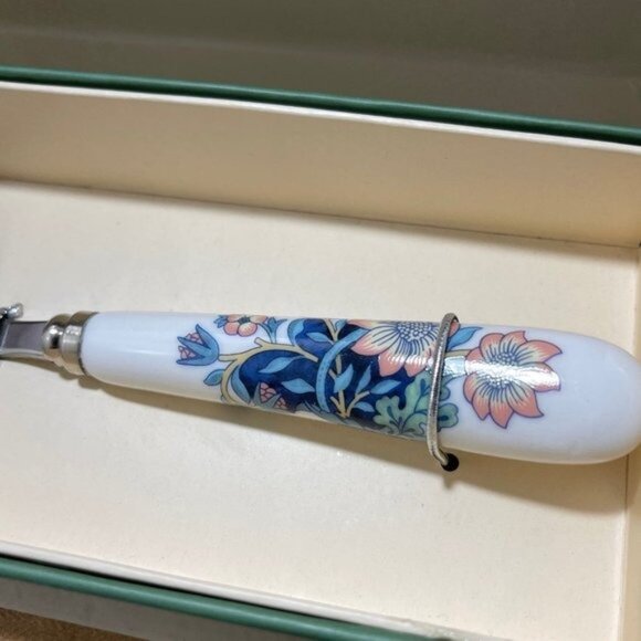 Spode Morris & Co. Strawberry Thief Cake Server In Gift Box Ceramic Handle & Sta - Picture 3 of 4